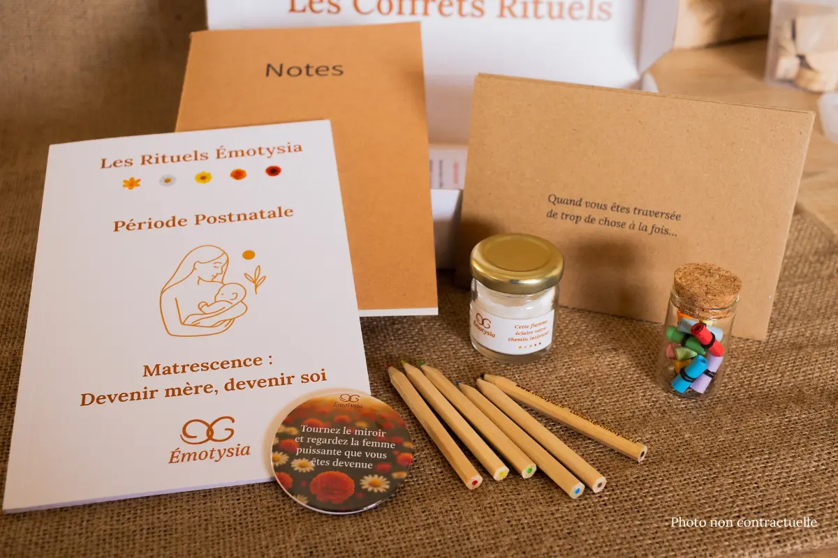Coffret Post-partum Matrescence : Devenir mère, devenir soi – Émotysia